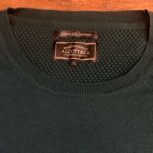 ALCOTT & CO Cotton/Silk/Cashmere Lt Weight Sweater